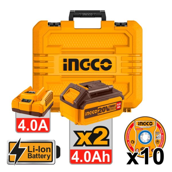 Γωνιακός Τροχός Μπαταρίας 115mm 20V Li-Ion