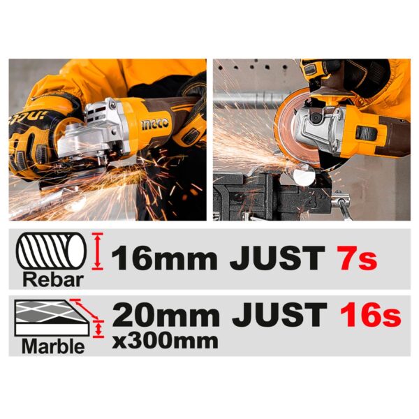 Γωνιακός Τροχός Μπαταρίας 115mm 20V Li-Ion SOLO