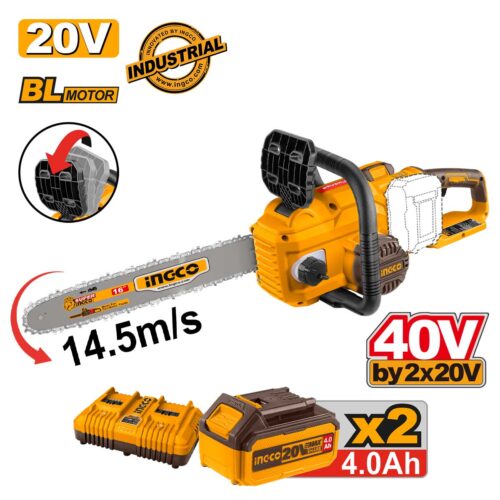 CGSLI401682-1.jpg Αλυσοπρίονο Μπαταρίας 2x20V Li-Ion με 16"/40cm Λάμα