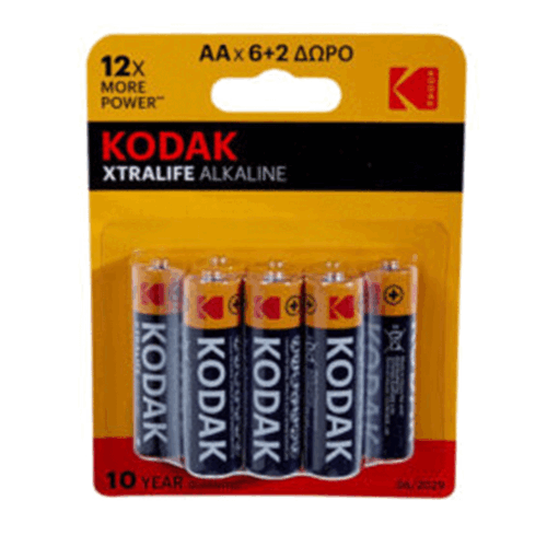 KODAK ΜΠΑΤΑΡΙΑ AA (6+2PACK) (min 6ΤΕΜ)