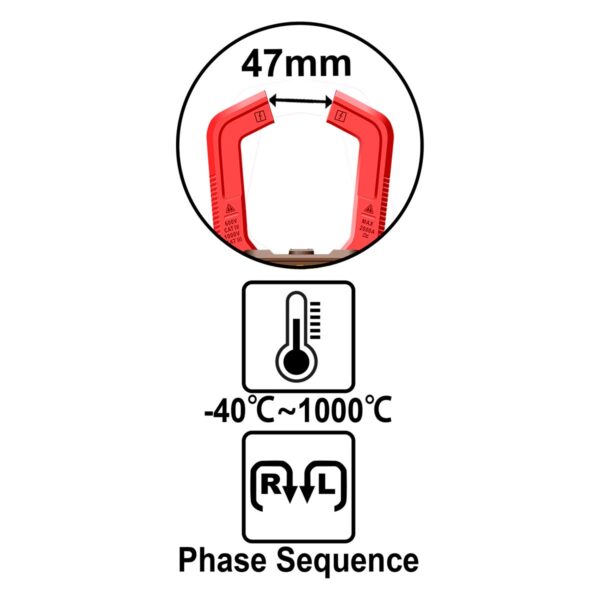 DCM610002-3.jpg Αμπεροτσιμπίδα Ψηφιακή 1000A AC/DC/ True RMS/ NCV/ LPF/VFC με Ακροδέκτες