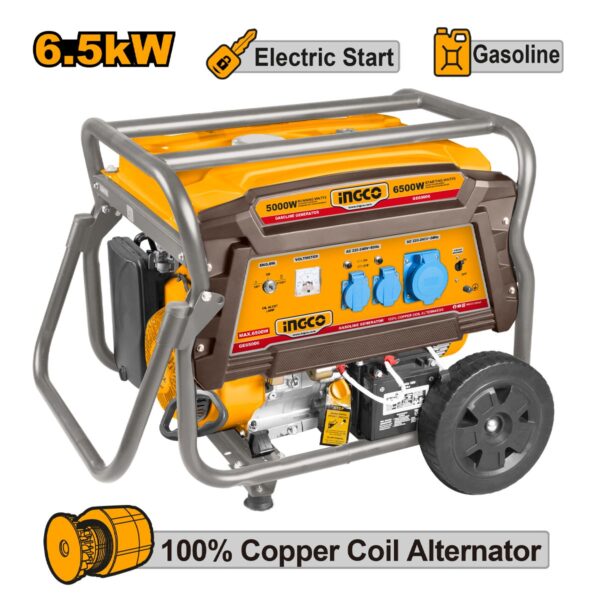 GE65006-2.jpg Γεννήτρια Βενζίνης με Σταθεροποιητή AVR 6.5kW 8.1kVA 15HP