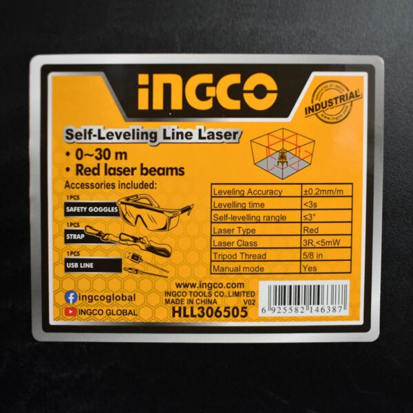 HLL306505-13.jpg Αυτοαλφαδιαζόμενο Laser Σταυρού με 5 Κόκκινες Δέσμες