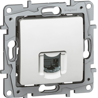 LG-764573-WEB-R.jpg Niloe™ Ν Πρίζα RJ45 UTP CAT6 τηλεφώνου και πληροφορικής διπλή- λευκό