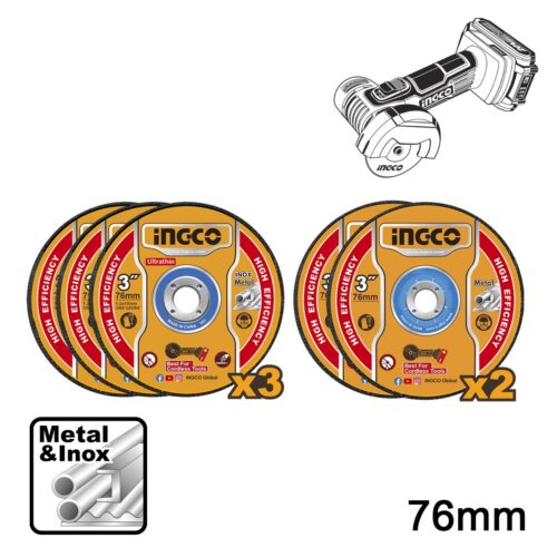 MCD303768-1.jpg Δίσκοι Κοπής & Λείανσης Σιδήρου 76mm Σετ 5 τεμ.