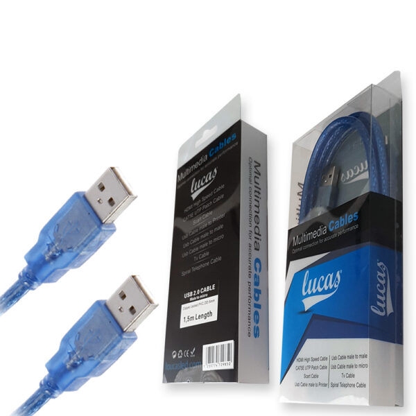 USB - ΑΡΣΕΝΙΚΟ / ΑΡΣΕΝΙΚΟ 5mm 1.5m (ΜΠΛΕ)