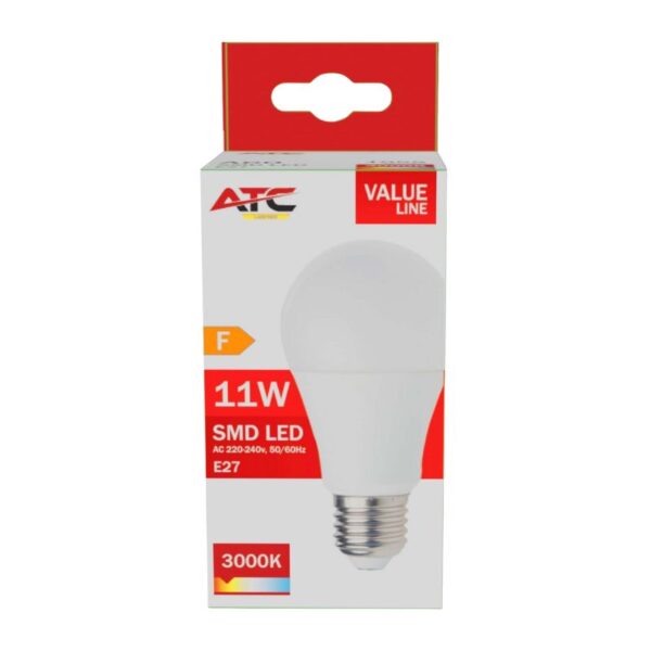 ATC SMD Λαμπτήρας LED A60 230V 11W/1055LM E27 3000K