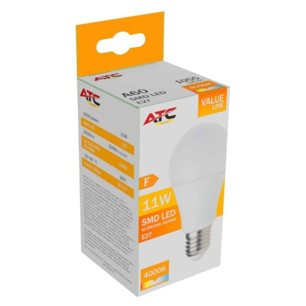 a60_11w_value_5_.jpg ATC SMD LED Λαμπτήρας A60 230V 11W/1055LM E27 4000K
