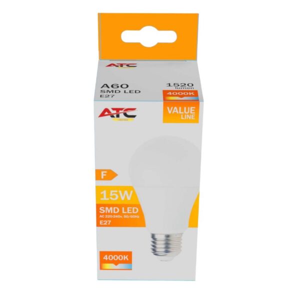a60_15w_1_.jpg ATC SMD LED Λαμπτήρας A60 230V 15W/1520LM E27 4000K