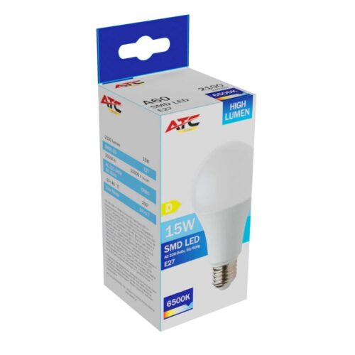 a60_15w_high_lumen_4_.jpg ATC SMD LED High Lumen Λαμπτήρας A60 230V 15W/2100LM E27 6500K