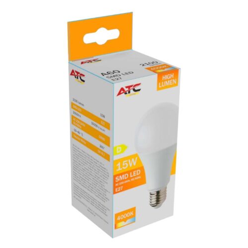 a60_15w_high_lumen_7_.jpg ATC SMD LED High Lumen Λαμπτήρας A60 230V 15W/2100LM E27 4000K