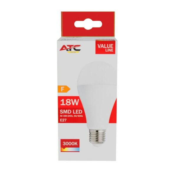 a65_18w_3_.jpg ATC SMD LED Λαμπτήρας A65 230V 18W/1850LM E27 3000K