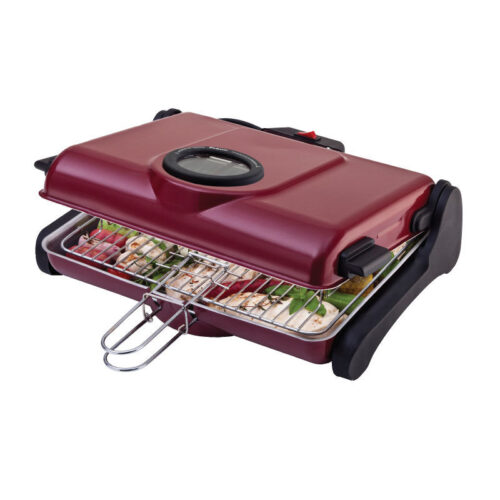 ab661-primo-1200w-2-34x25-_0000893.jpeg Ψηστιέρα Παραδοσιακή AB661 Primo 1200W 2πλή σχάρα 34X25εκ. Κόκκινη