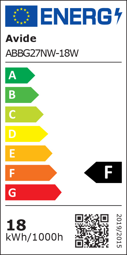Avide LED Κοινή 18W E27 Λευκό 4000K Value