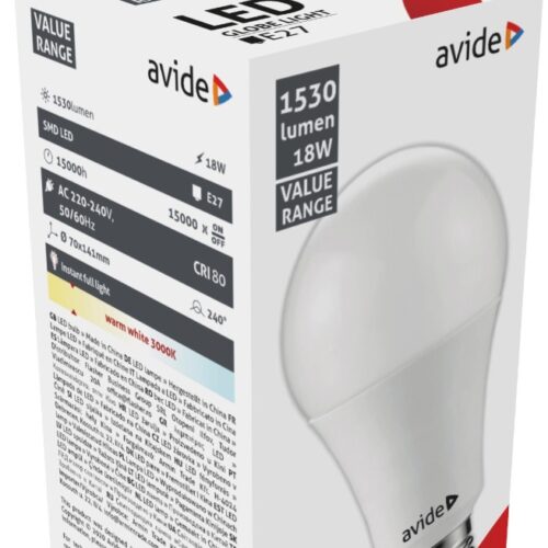 Avide LED Κοινή 18W E27 Θερμό 3000K Value
