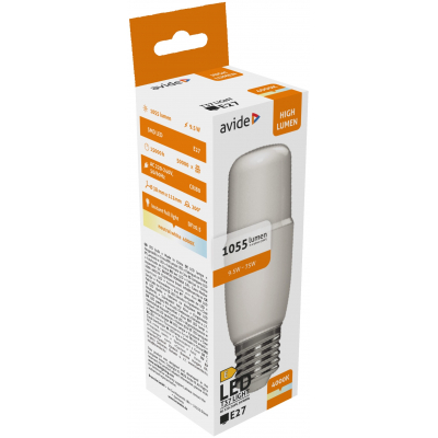 abbse27nw-95w_avide-led-bright-stick-izzo-t37-95w-e27-nw-4000k-400x400-1.jpg Avide LED Bright Stick Bulb T37 9.5W E27 NW 4000K