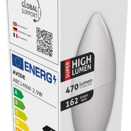 abc14nw-29w_avide-led-candle-29w-e14-nw-4000k-super-high-lumen.jpg Avide LED Κερί 2.9W E14 Λευκό 4000K Super Υψηλής Φωτεινότητας