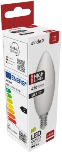 Avide LED Κερί 2.9W E14 Θερμό 3000K Super Υψηλής Φωτεινότητας