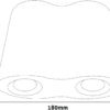 Avide Φωτιστικό Οροφής GU10 Spot Light Στρογγυλό Μαύρο Περιστρεφόμενο Διπλό