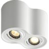 Avide Φωτιστικό Οροφής GU10 Spot Light Στρογγυλό Λευκό Περιστρεφόμενο Διπλό