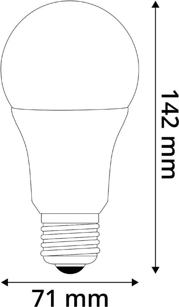 Avide LED Κοινή A70 16W E27 Θερμό 2700K Υψηλής Φωτεινότητας