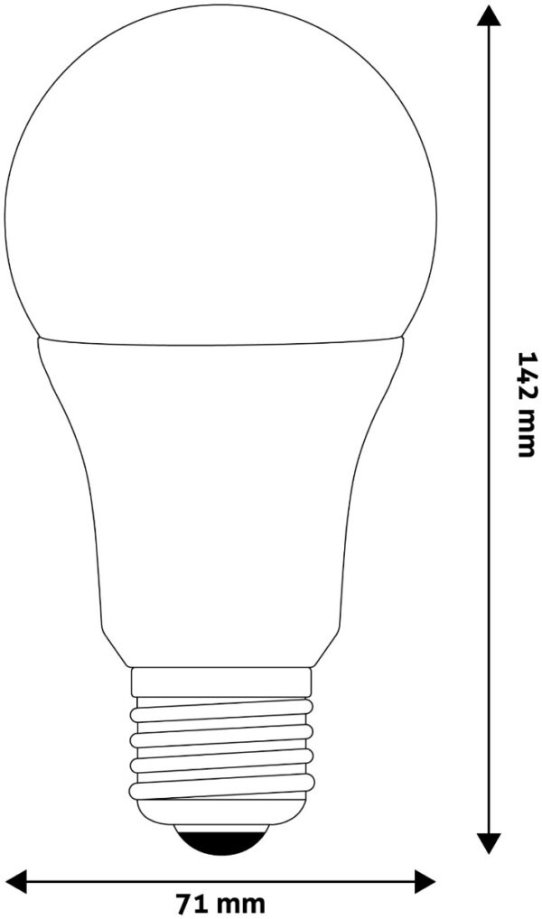 Avide LED Κοινή A70 16W E27 Θερμό 3000K Υψηλής Φωτεινότητας