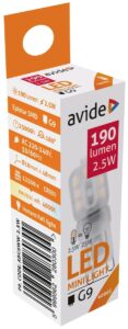 Avide LED G9 2.5W 160° Λευκό 4000K