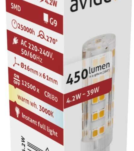 abg9ww-42w_avide-led-42w-g9-ww-3000k.jpg Avide LED G9 4.2W Θερμό 3000K