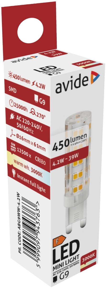 abg9ww-42w_avide-led-42w-g9-ww-3000k.jpg Avide LED G9 4.2W Θερμό 3000K