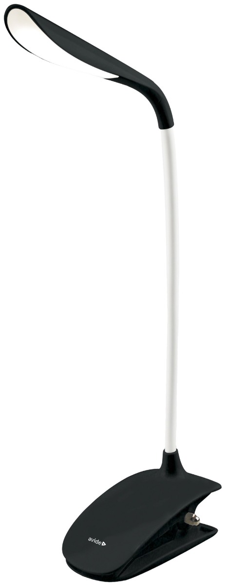 Avide LED Φωτιστικό Γραφείου με Μανταλάκι Μαύρο 1.5W