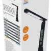 Avide LED Φωτιστικό Γραφείου Δερμάτινο Hugo Μαύρο 6W με Ημερολόγιο