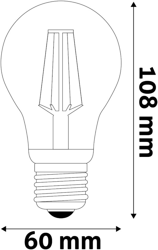 Avide LED Λάμπα Filament Σφαίρα 4.9W E27 A60 NW 4000K Super High Lumen
