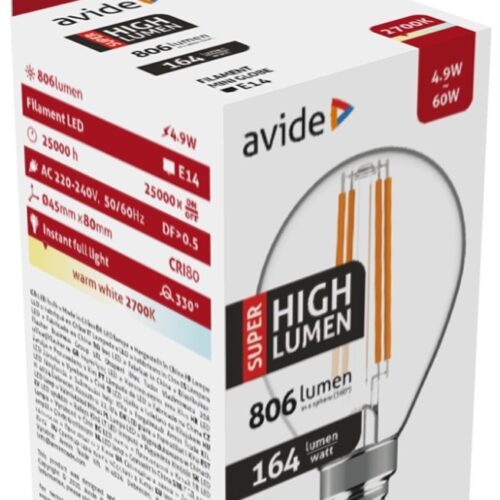 ablfmg14ww-49w-shl_avide-led-filament-mini-globe-49w-e14-ww-2700k-super-high-lumen.jpg Avide LED Filament Σφαιρική 4.9W E14 Θερμό 2700K Super Υψηλής Φωτεινότητας