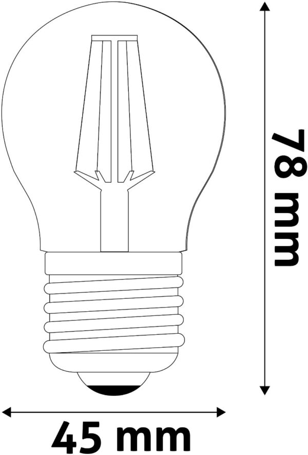 Avide LED Filament Σφαιρική 6.5W E27 Θερμό 2700K Υψηλής Φωτεινότητας