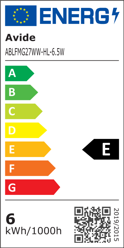 Avide LED Filament Σφαιρική 6.5W E27 Θερμό 2700K Υψηλής Φωτεινότητας