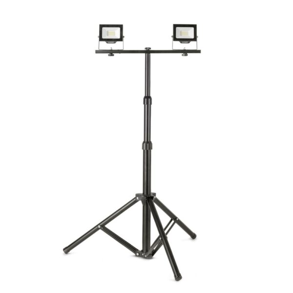 Avide LED Flood Light Slim Αισθητήρας PIR, SMD 2x30W CW 6400K 2 Κεφαλές με Τρίποδο