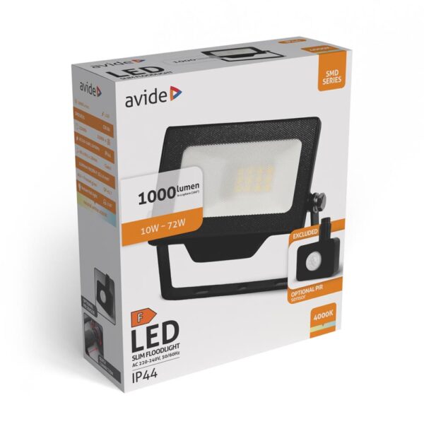 ablrflnw-10w-opir_1_.jpg Avide LED Προβολέας SMD 10W NW 4000K με Προαιρετικό PIR