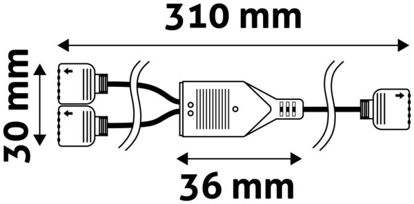abls12vrgbw-2way-split_avide-led-szalag-12v-rgb-w-ketagu-kontroller-.jpg Avide LED Ταινία 12V RGB+W Διπλής Κατεύθυνσης Σύνδεση 30cm