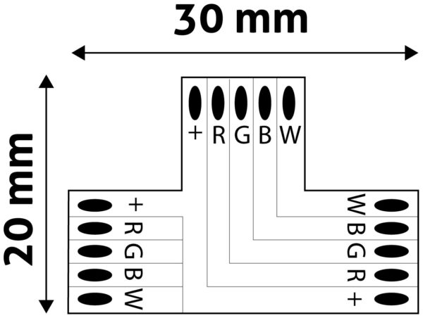 abls12vrgbw-t-connector_avide-led-szalag-12v-rgb-w-t-eloszto_2.jpg Avide LED Ταινία 12V RGB+W T Σύνδεσης