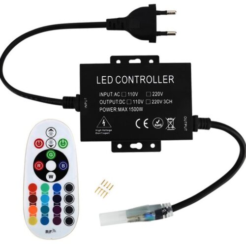 abls220vrgb-100m-rfc_avide-led-szalag-220v-rgb.jpg Avide LED Ταινία 220V RGB RF Τηλεχειριστήριο και Ελεγκτής για Μαξ 100m LED-Ταινία