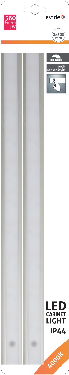 Avide LED Ταινία Cabinet Light 5W SMD2835 4000K IP44 2X50cm + Αισθητήρας Κίνησης