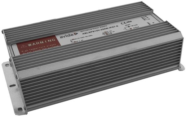 Avide Τροφοδοτικό Ταινιών LED 12V 250W IP67 Slim