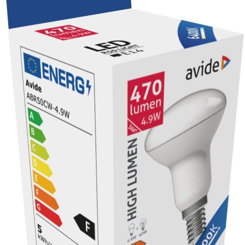 abr50cw-49w_avide-led-r50-49w-e14-cw-6400k.jpg Avide LED R50 4.9W E14 Ψυχρό 6400K