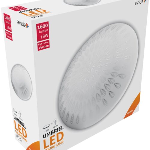 aclo33nw-18w-rd_avide-led-mennyezeti-lampa-umbriel-_esocsepp_-18w-330_100mm-nw-4000k.jpg Avide LED Μοντέρνα Πλαφονιέρα Οροφής Umbriel (Raindrop) 18W 330*100mm