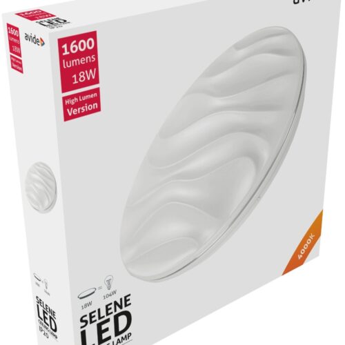 Avide LED Πλαφονιέρα Oyster Selene 18W 330*68mm NW 4000K
