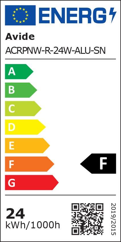 acrpnw-r-24w-alu-sn_e.jpg Avide LED Στρογγυλό Πάνελ Οροφής Χωνευτό από Αλουμίνιο Satin Nickel 24W NW 4000K