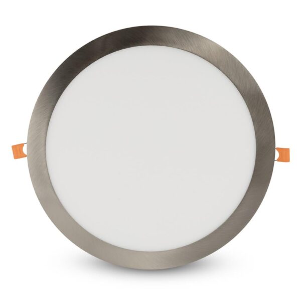 acrpnw-r-24w-alu-sn_s_1_.jpg Avide LED Στρογγυλό Πάνελ Οροφής Χωνευτό από Αλουμίνιο Satin Nickel 24W NW 4000K