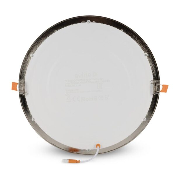 acrpnw-r-24w-alu-sn_s_2_.jpg Avide LED Στρογγυλό Πάνελ Οροφής Χωνευτό από Αλουμίνιο Satin Nickel 24W NW 4000K