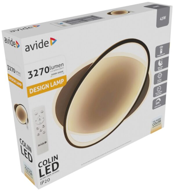 ado3s-coli-24g_avide-design-mennyezeti-lampa-colin-rf-taviranyitoval.jpg Avide Modern Ceiling Light Oyster Colin with Remote Control