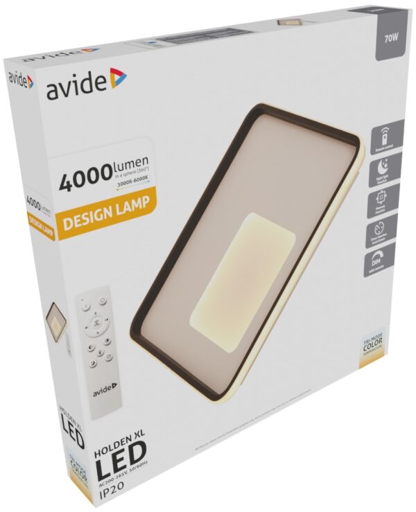 Avide Μοντέρνα Πλαφονιέρα Οροφής Oyster Holden XL με Τηλεχειριστήριο